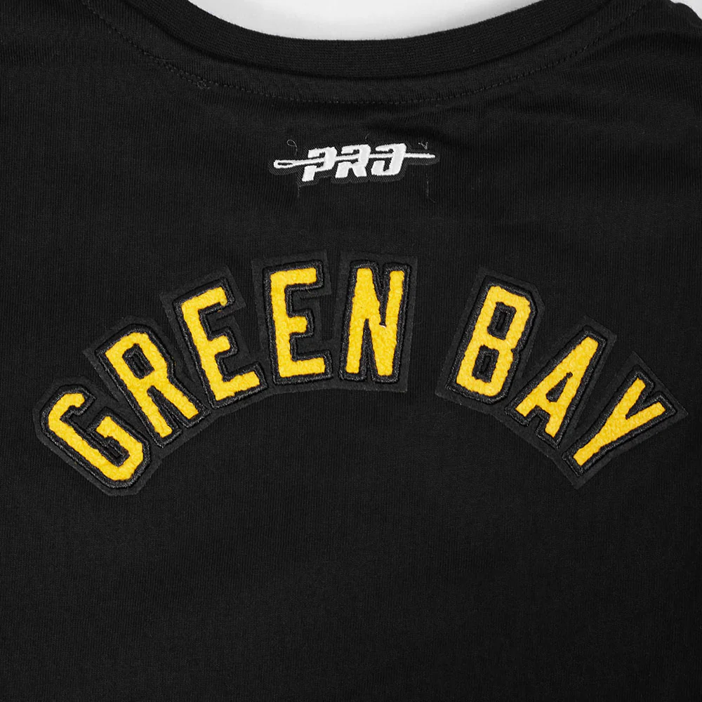 NFL GREEN BAY PACKERS CLASSIC LITTLE GIRLS SHORT SLEEVE BOXY TEE (BLACK) - Image 7