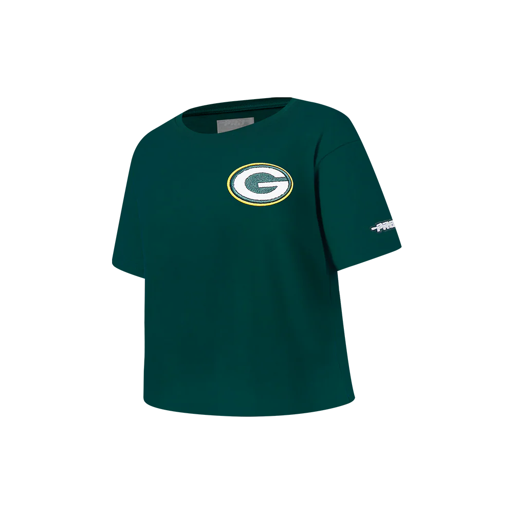 NFL GREEN BAY PACKERS CLASSIC LITTLE GIRL'S SS BOXY TEE (FOREST GREEN) - Image 3