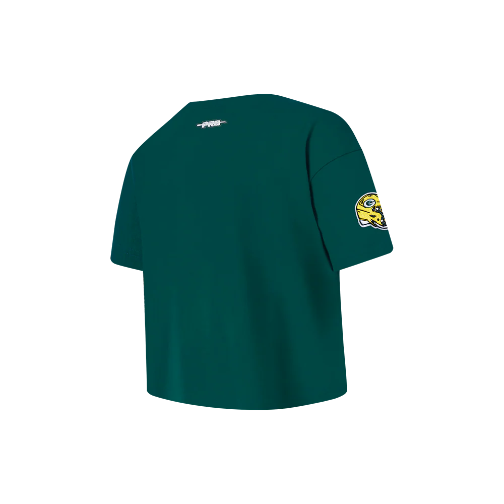 NFL GREEN BAY PACKERS CLASSIC LITTLE GIRL'S SS BOXY TEE (FOREST GREEN) - Image 4