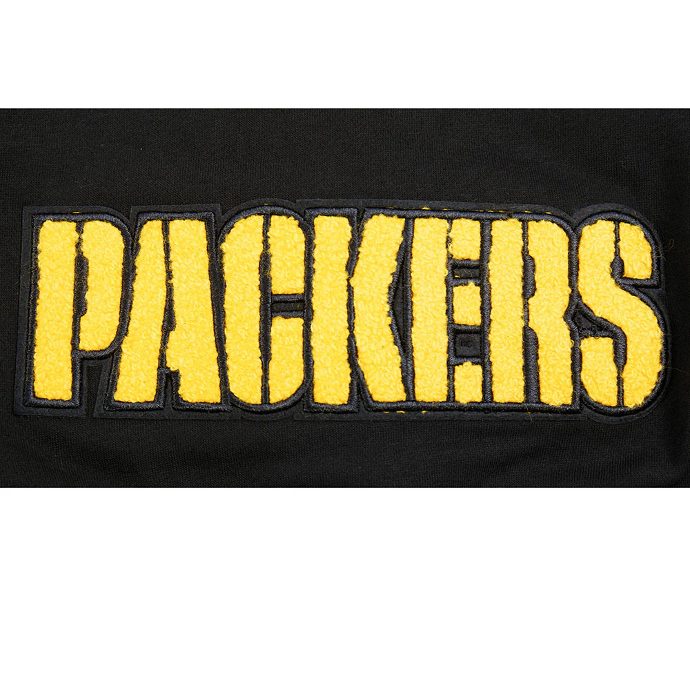 NFL GREEN BAY PACKERS CLASSIC LITTLE GIRLS  FLEECE FULL ZIP HOODIE (BLACK) - Image 7