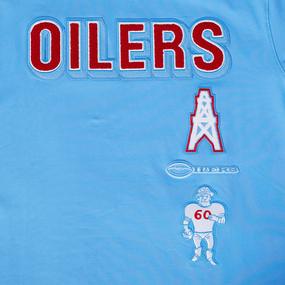 NFL HOUSTON OILERS RETRO CLASSIC MEN'S STRIPED TEE (UNIVERSITY BLUE) - Image 11
