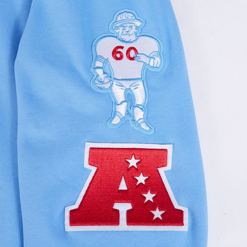 NFL HOUSTON OILERS RETRO CLASSIC MEN'S PULLOVER HOODIE (UNIVERSITY BLUE) - Image 6