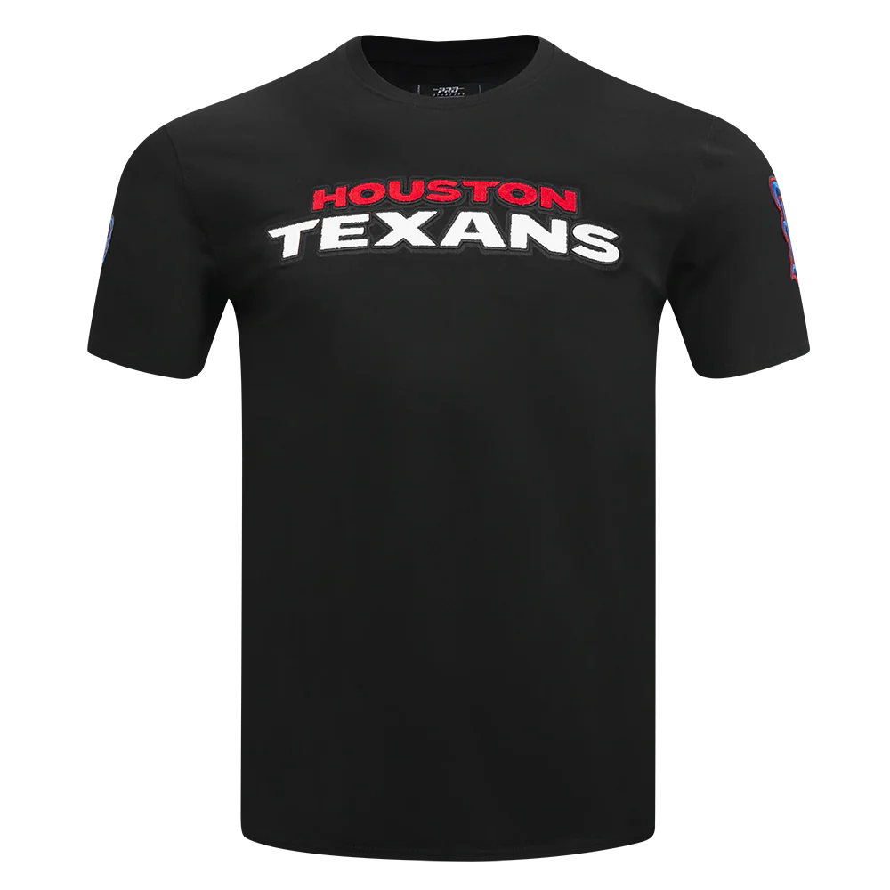 NFL HOUSTON TEXANS CLASSIC CHENILLE MEN'S   TEE (BLACK)