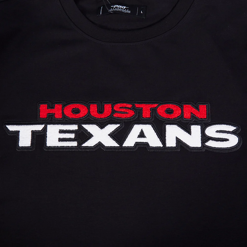 NFL HOUSTON TEXANS CLASSIC CHENILLE MEN'S   TEE (BLACK) - Image 5
