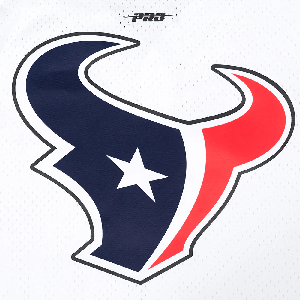 NFL HOUSTON TEXANS CLASSIC MESH MEN'S BUTTON DOWN SHIRT (WHITE/BLACK/WHITE) - Image 7