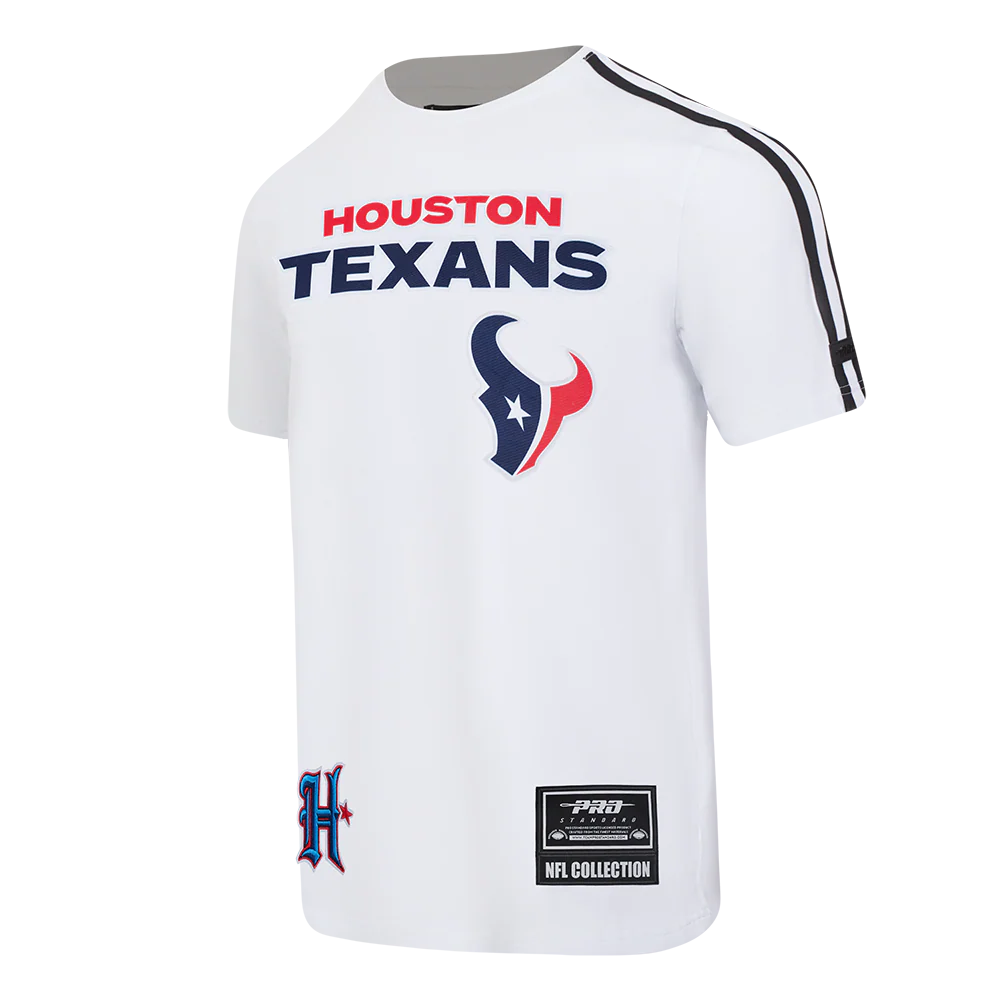 NFL HOUSTON TEXANS CLASSIC MESH MEN'S SJ STRIPED TEE (WHITE/BLACK) - Image 4