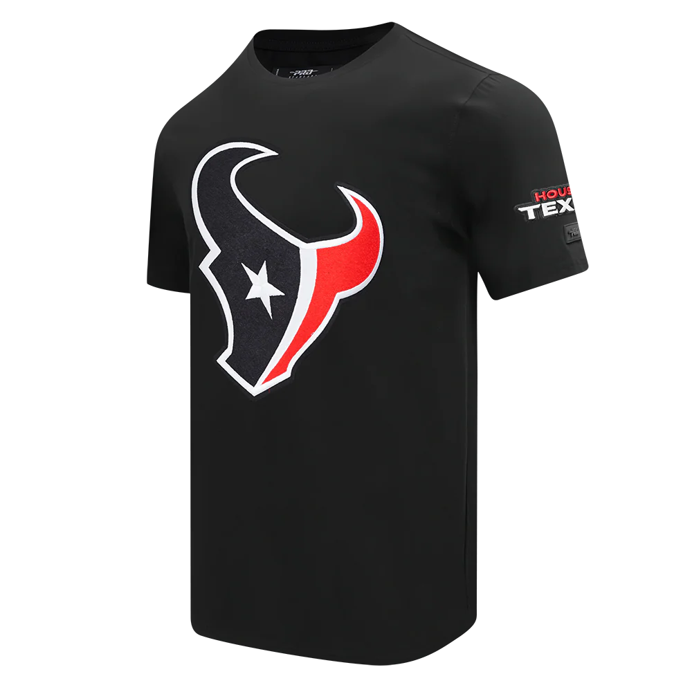 NFL HOUSTON TEXANS CLASSIC MASH UP MEN'S SINGLE JERSEY TEE (BLACK) - Image 2
