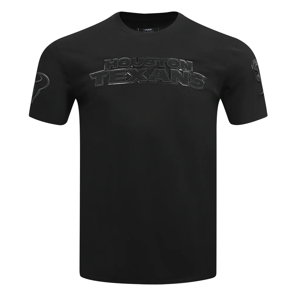 NFL HOUSTON TEXANS TRIPLE BLACK MEN'S SINGLE JERSEY TEE (BLACK)