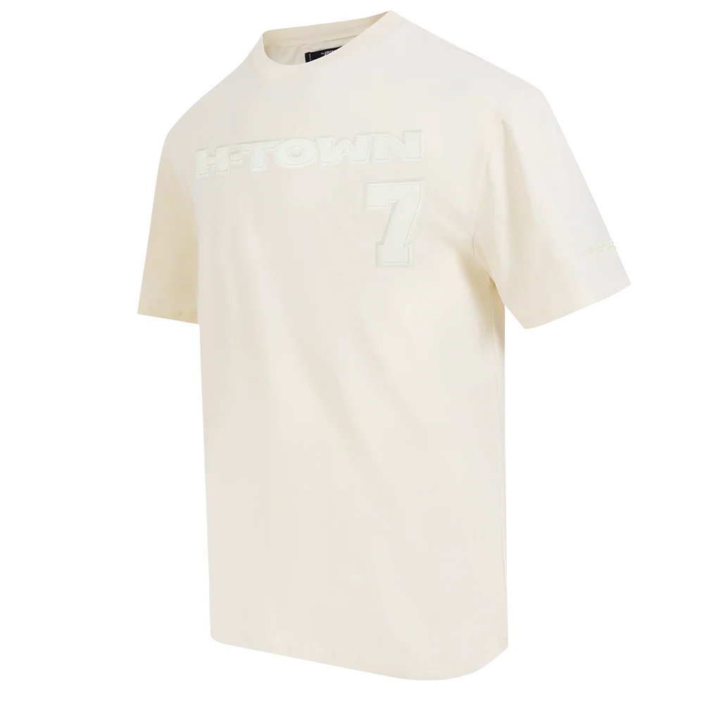 NFL HOUSTON TEXANS CJ STROUD #7 NEUTRAL MEN'S CJ DROP SHOULDER TEE (EGGSHELL) - Image 3