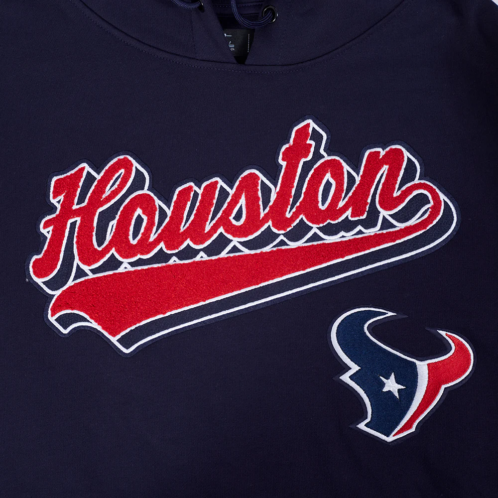 NFL HOUSTON TEXANS SCRIPT TAIL MEN'S RIB FLC PO HOODIE (MIDNIGHT NAVY/RED/MIDNIGHT NAVY) - Image 5