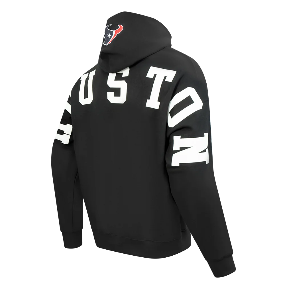 NFL HOUSTON TEXANS WINGSPAN MEN'S DROP SHOULDER FLC PO HOODIE (BLACK) - Image 6