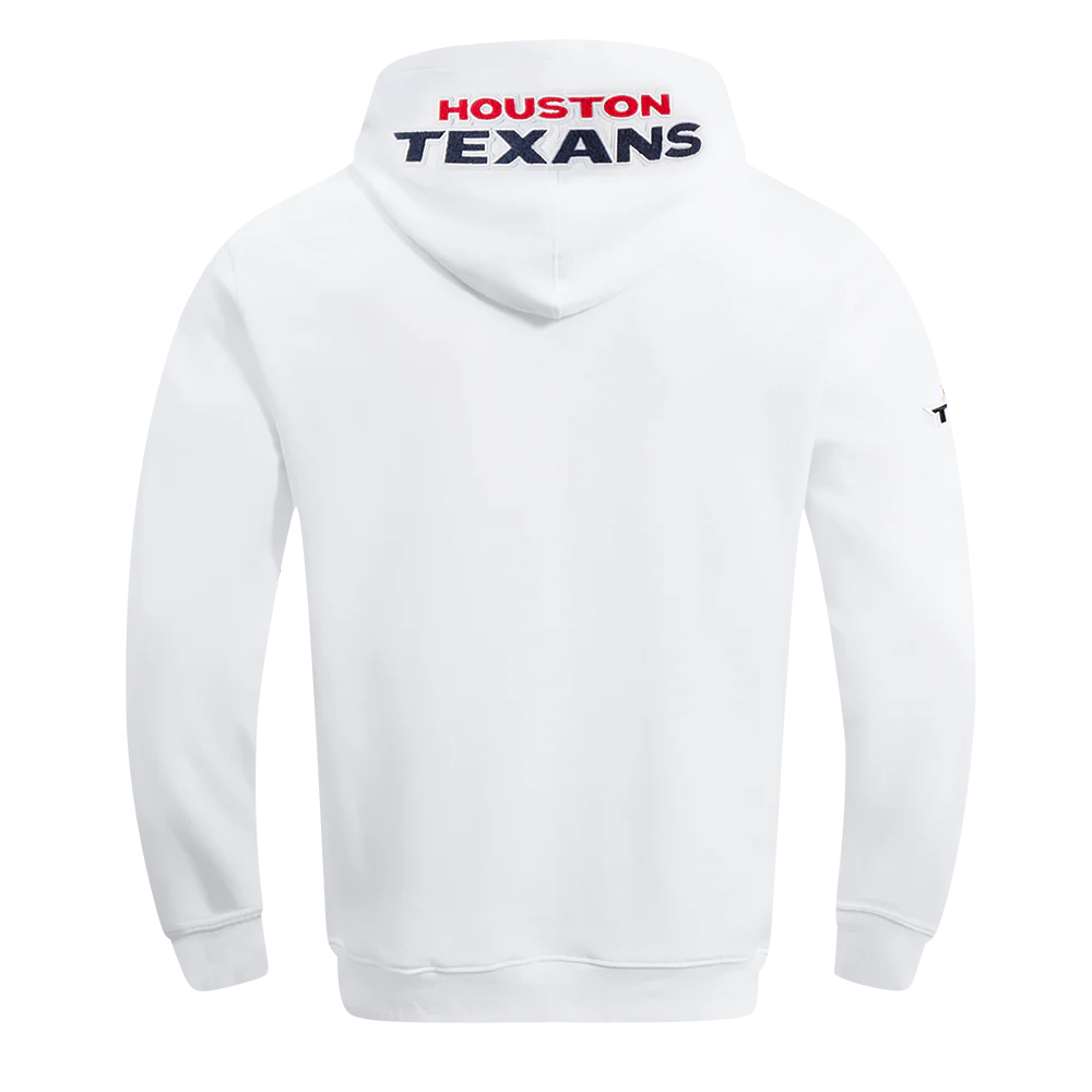 NFL HOUSTON TEXANS CLASSIC CHENILLE MEN'S DOUBLE KNIT PULLOVER HOODIE (WHITE) - Image 3