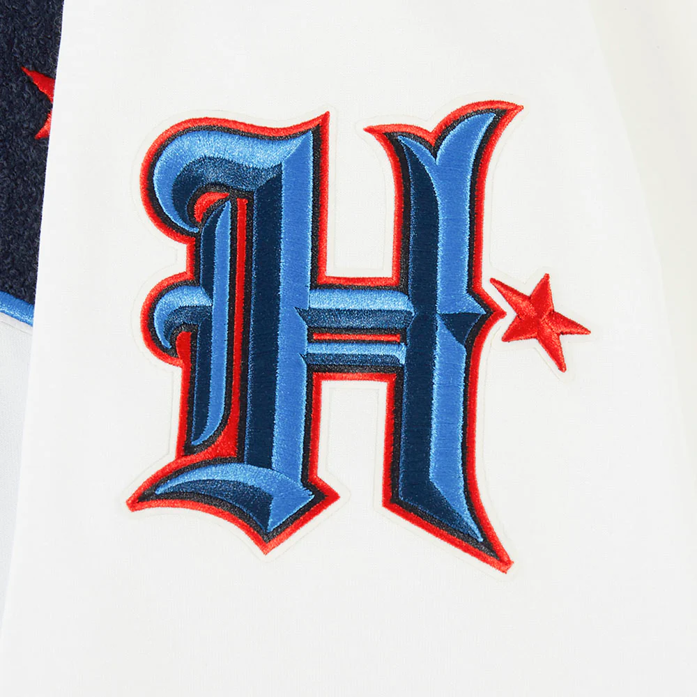 NFL HOUSTON TEXANS CLASSIC CHENILLE MEN'S DOUBLE KNIT PULLOVER HOODIE (WHITE) - Image 6