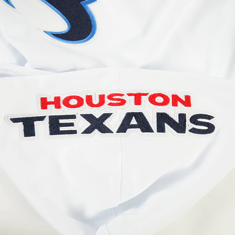 NFL HOUSTON TEXANS CLASSIC CHENILLE MEN'S DOUBLE KNIT PULLOVER HOODIE (WHITE) - Image 8