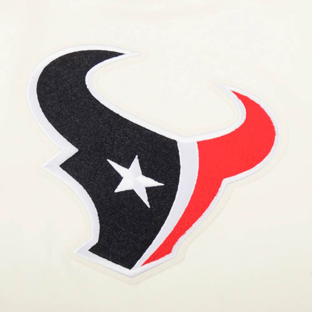 NFL HOUSTON TEXANS RETRO CLASSICS MEN'S RIB FLC PO HOODIE (EGGSHELL/ BLACK) - Image 5