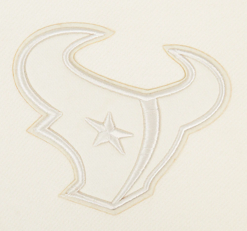 NFL HOUSTON TEXANS NEUTRAL MEN'S DROP SHOULDER PULLOVER HOODIE (EGGSHELL) - Image 5