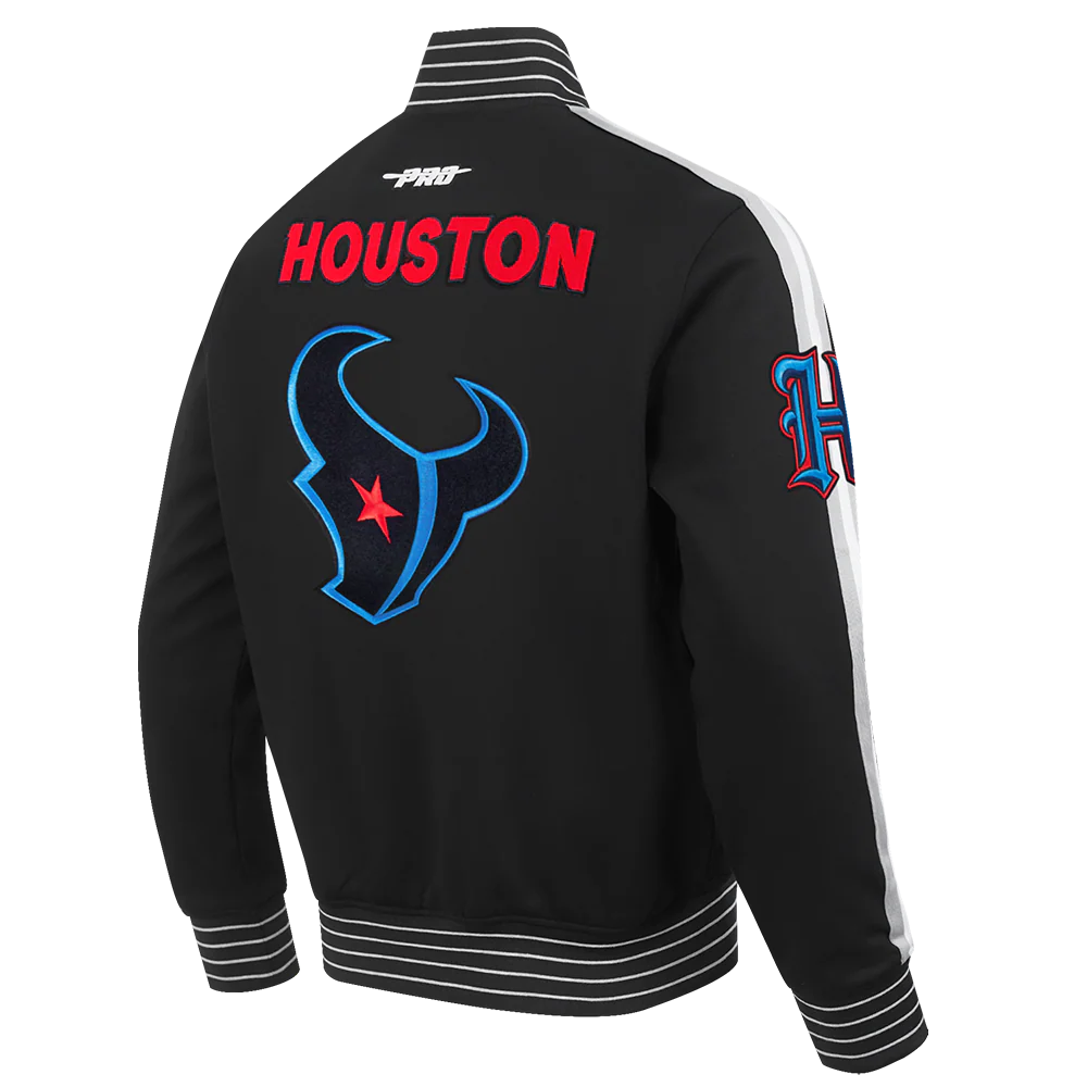 NFL HOUSTON TEXANS PRO GAME DAY MEN'S DBL KNIT JACKET (BLACK/SILVER/WHITE) - Image 13