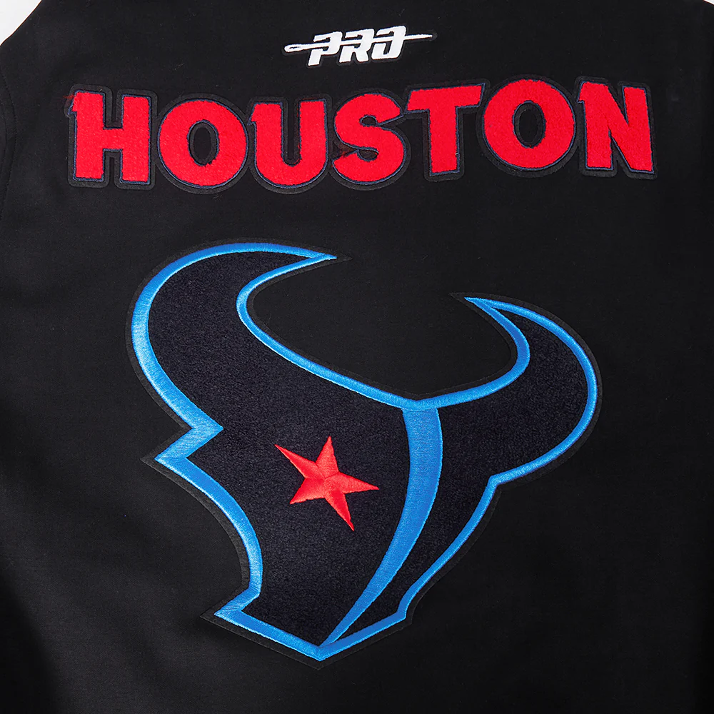 NFL HOUSTON TEXANS PRO GAME DAY MEN'S DBL KNIT JACKET (BLACK/SILVER/WHITE) - Image 15
