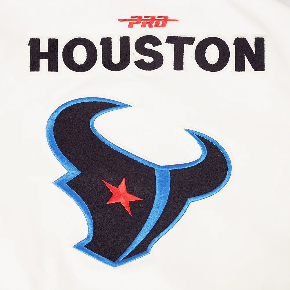 NFL HOUSTON TEXANS PRO GAME DAY MEN'S DBL KNIT JACKET (EGGSHELL/TAUPE/EGGSHELL) - Image 14