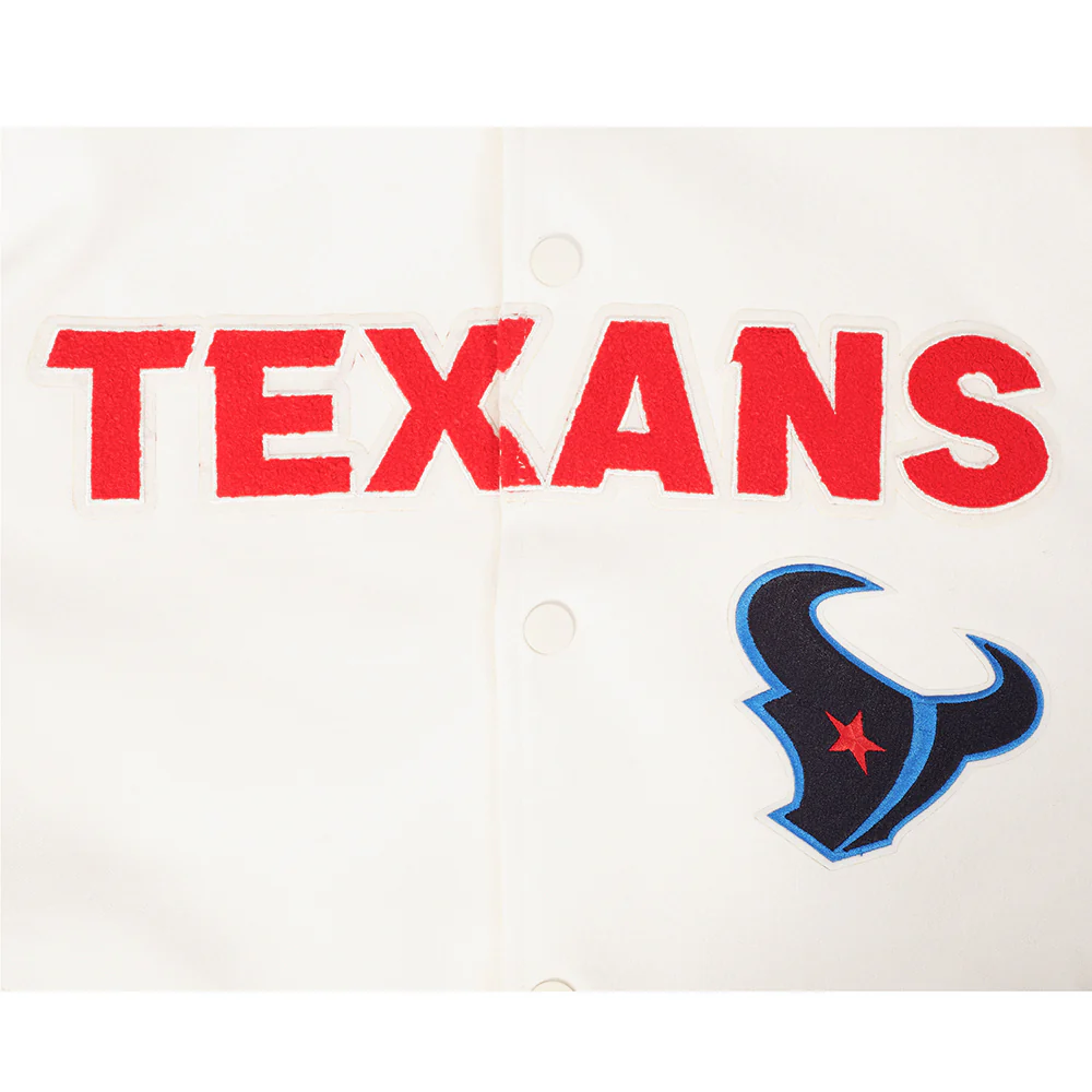 NFL HOUSTON TEXANS PRO GAME DAY MEN'S DBL KNIT JACKET (EGGSHELL/TAUPE/EGGSHELL) - Image 9