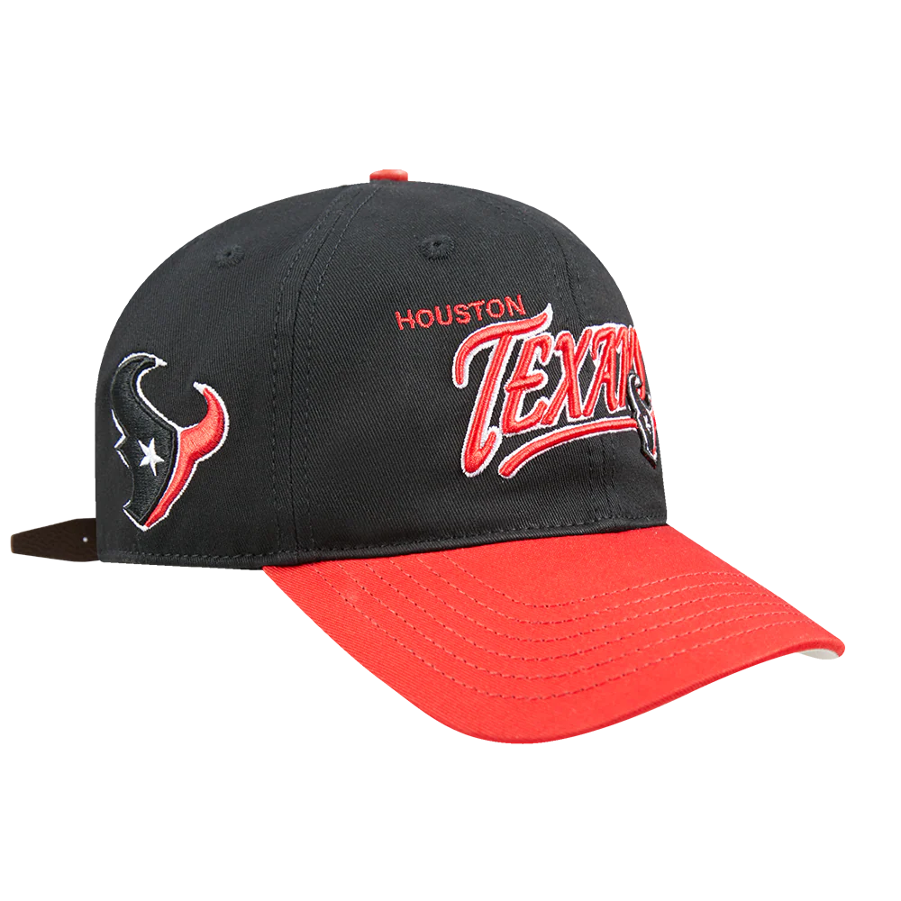 NFL HOUSTON TEXANS TOPPER 2 TONE WORDMARK STRAPBACK (BLACK/RED) - Image 7
