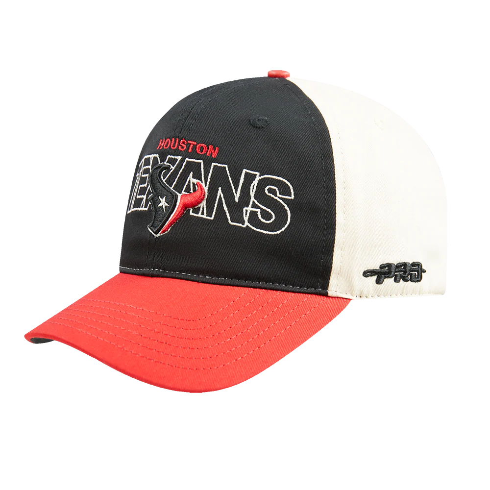 NFL HOUSTON TEXANS STACKS 2 TONE WORDMARK STRAPBACK (BLACK/RED) - Image 4