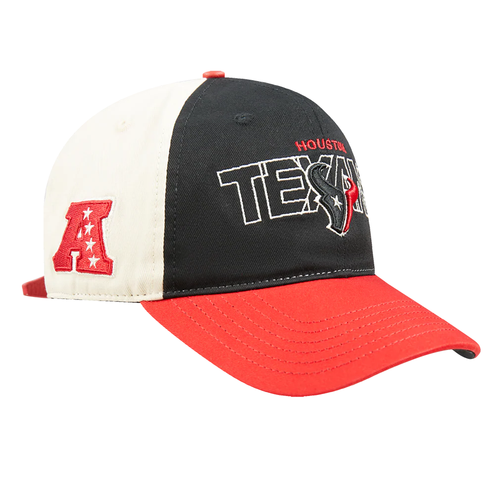 NFL HOUSTON TEXANS STACKS 2 TONE WORDMARK STRAPBACK (BLACK/RED) - Image 7
