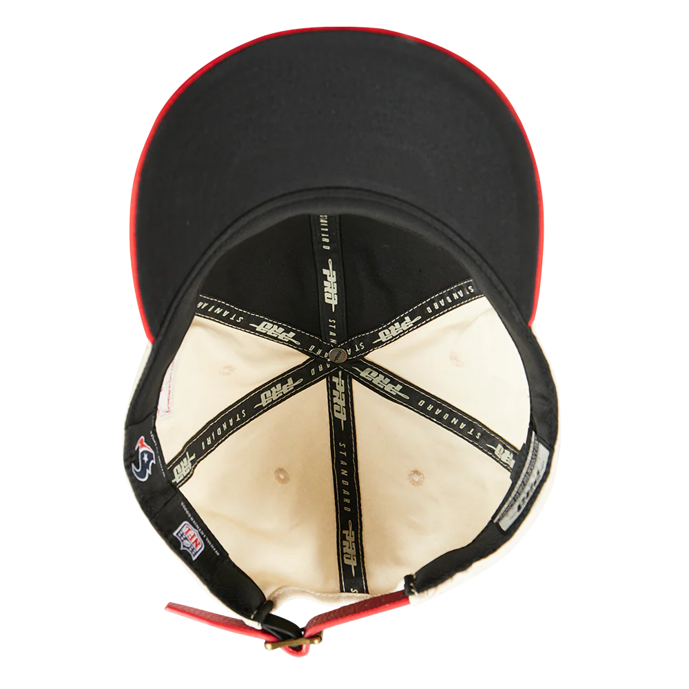 NFL HOUSTON TEXANS STACKS 2 TONE WORDMARK STRAPBACK (BLACK/RED) - Image 8