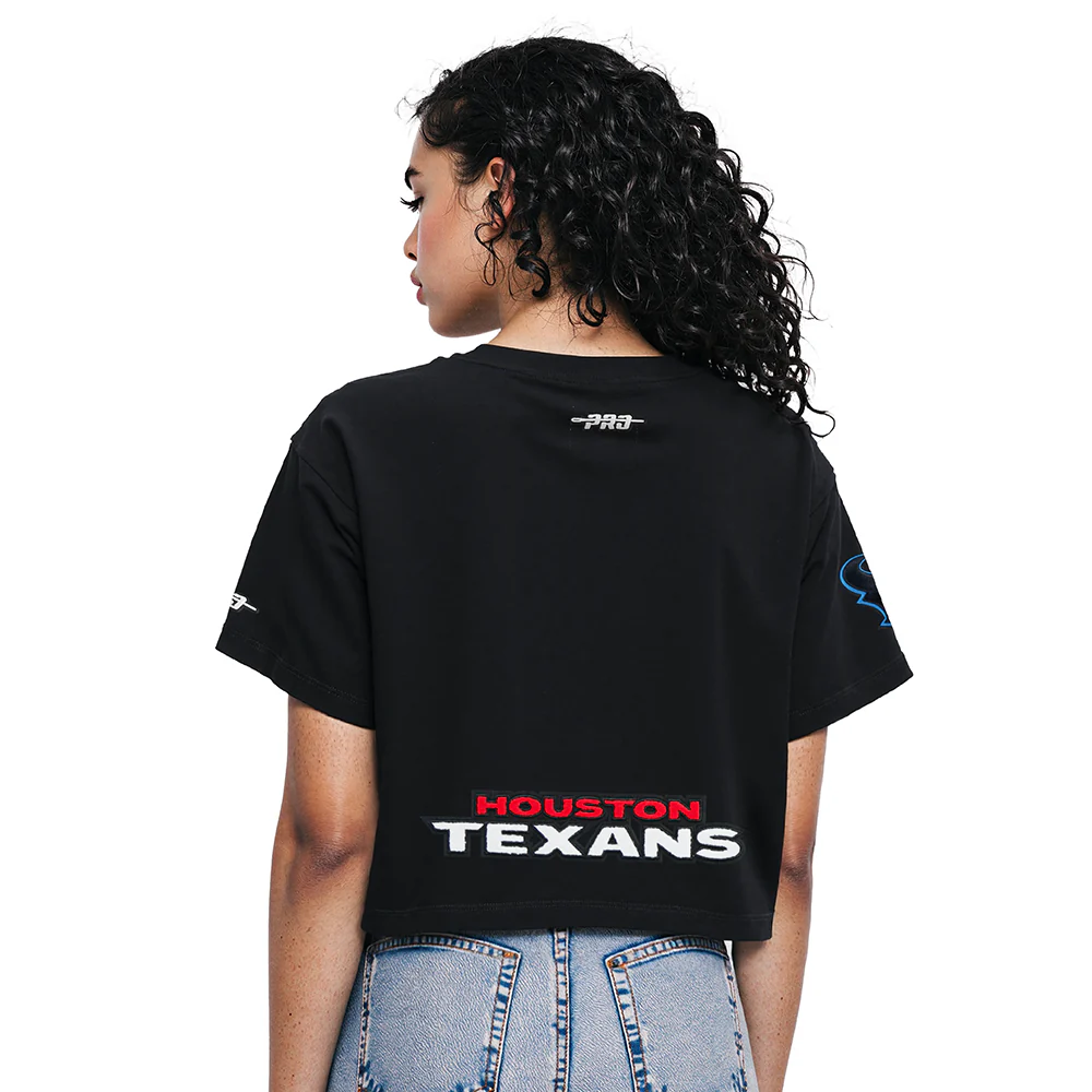 NFL HOUSTON TEXANS CJ STROUD #7 CLASSIC PNN WOMEN'S SJ BOXY TEE (BLACK) - Image 2