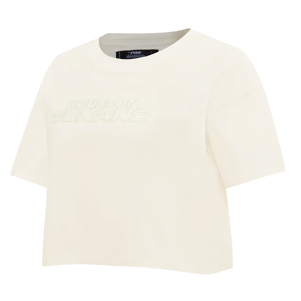 NFL HOUSTON TEXANS NEUTRAL WOMEN'S BOXY TEE (EGGSHELL) - Image 2