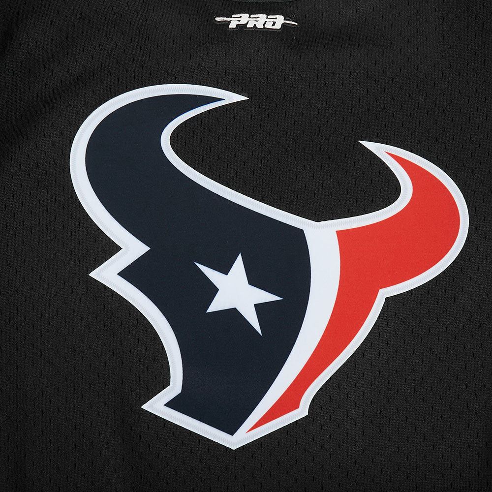 NFL HOUSTON TEXANS CLASSIC BIG BOY'S MESH BUTTON DOWN SHIRT (BLACK) - Image 8