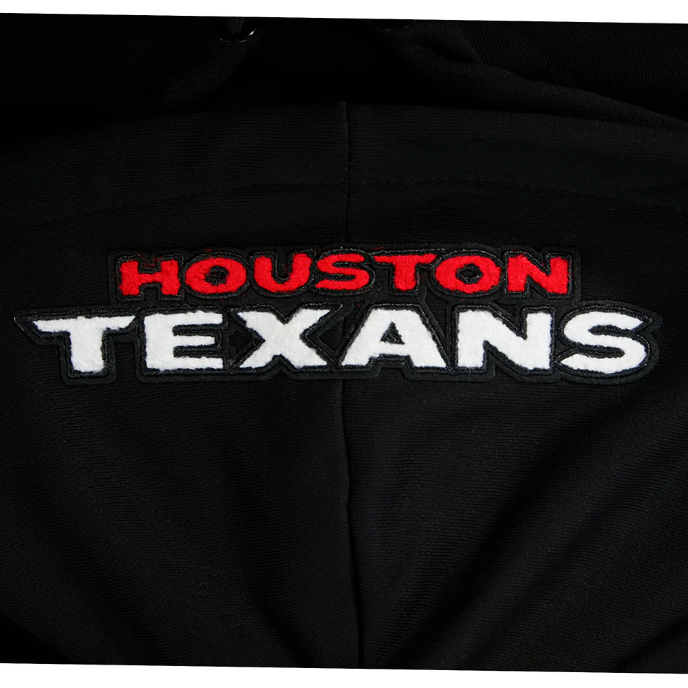 NFL HOUSTON TEXANS MASH UP WOMEN'S RIB FLC CROPPED PO HOODIE (BLACK) - Image 7
