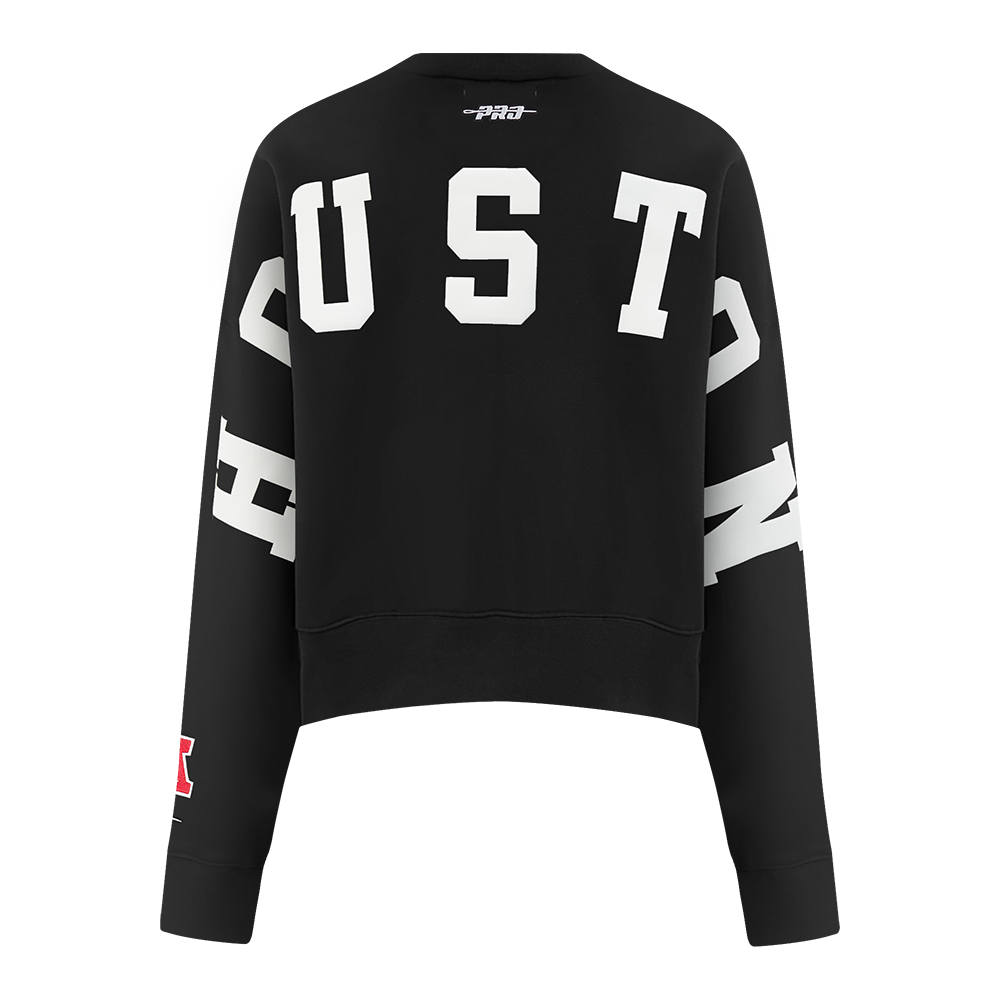 NFL HOUSTON TEXANS WINGSPAN WOMEN'S FLC CREWNECK (BLACK) - Image 5