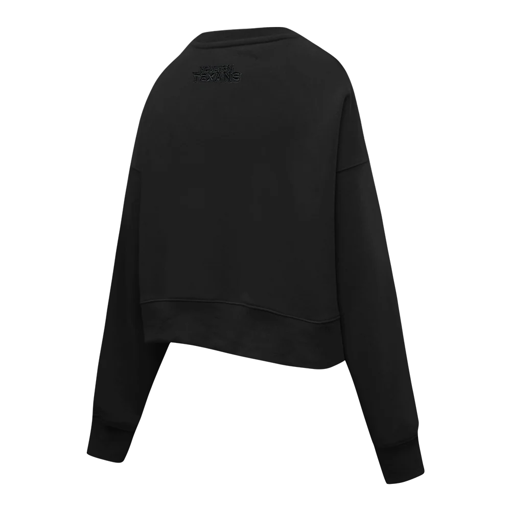 NFL HOUSTON TEXANS TRIPLE BLACK WOMEN'S FLC CREWNECK (TRIPLE BLACK WOMEN'S) - Image 13