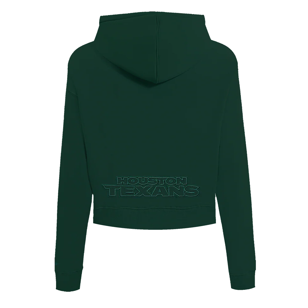 NFL HOUSTON TEXANS NEUTRAL WOMEN'S CROPPED PULLOVER HOODIE (EGGSHELL) - Image 15