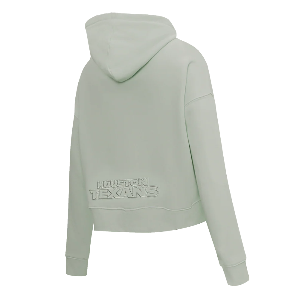 NFL HOUSTON TEXANS NEUTRAL WOMEN'S CROPPED PULLOVER HOODIE (EGGSHELL) - Image 20