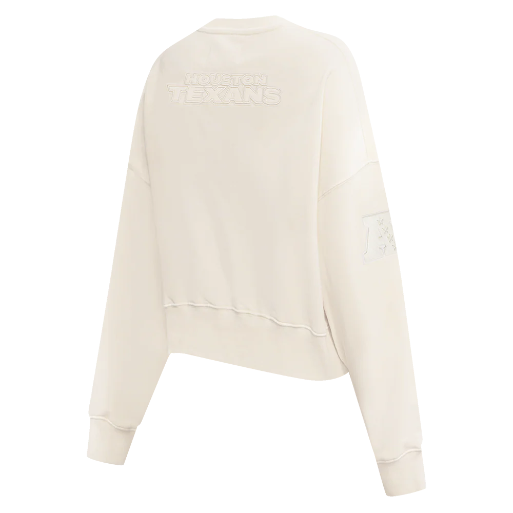 NFL HOUSTON TEXANS NEUTRAL WOMEN'S CREWNECK (BLACK) - Image 8