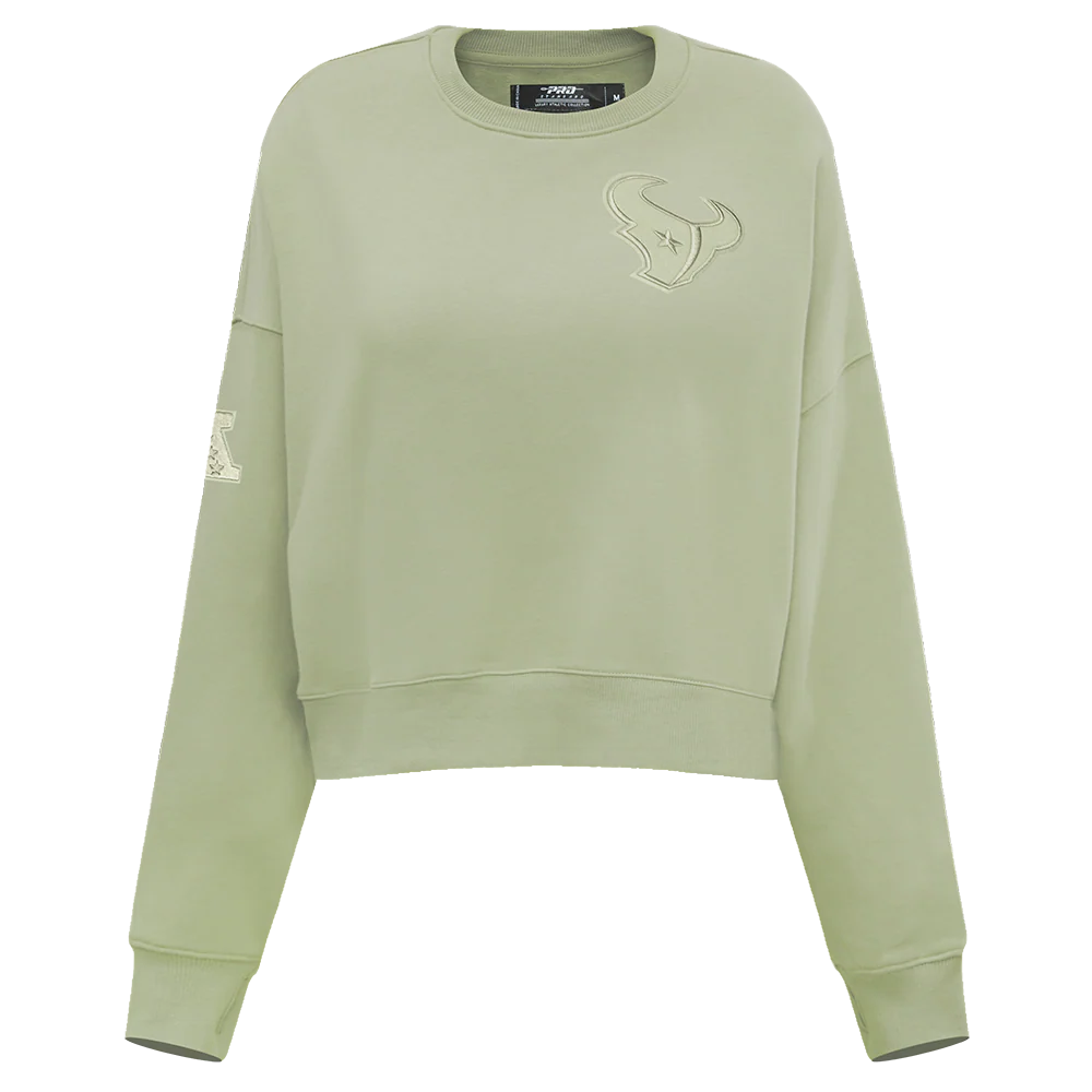 NFL HOUSTON TEXANS NEUTRAL WOMEN'S CREWNECK (BLACK) - Image 9