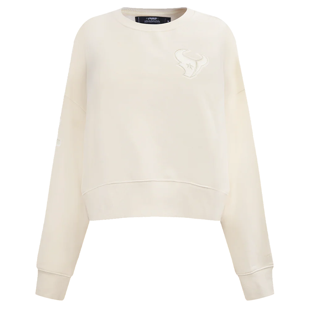 NFL HOUSTON TEXANS NEUTRAL WOMEN'S CREWNECK (EGGSHELL) - Image 5