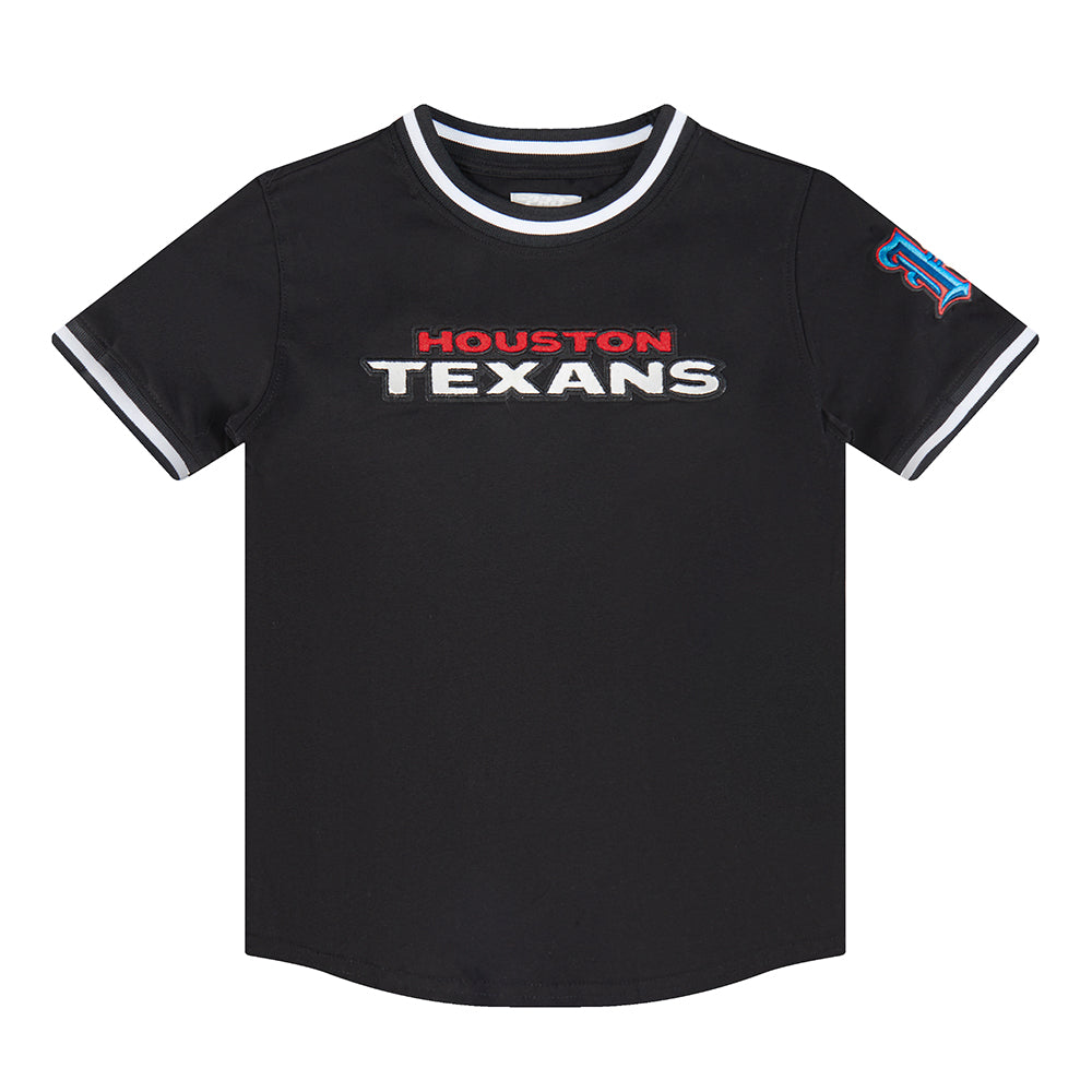 NFL HOUSTON TEXANS CLASSIC LITTLE BOYS SHORT SLEEVE STRIPED RIB TEE (BLACK) - Image 11
