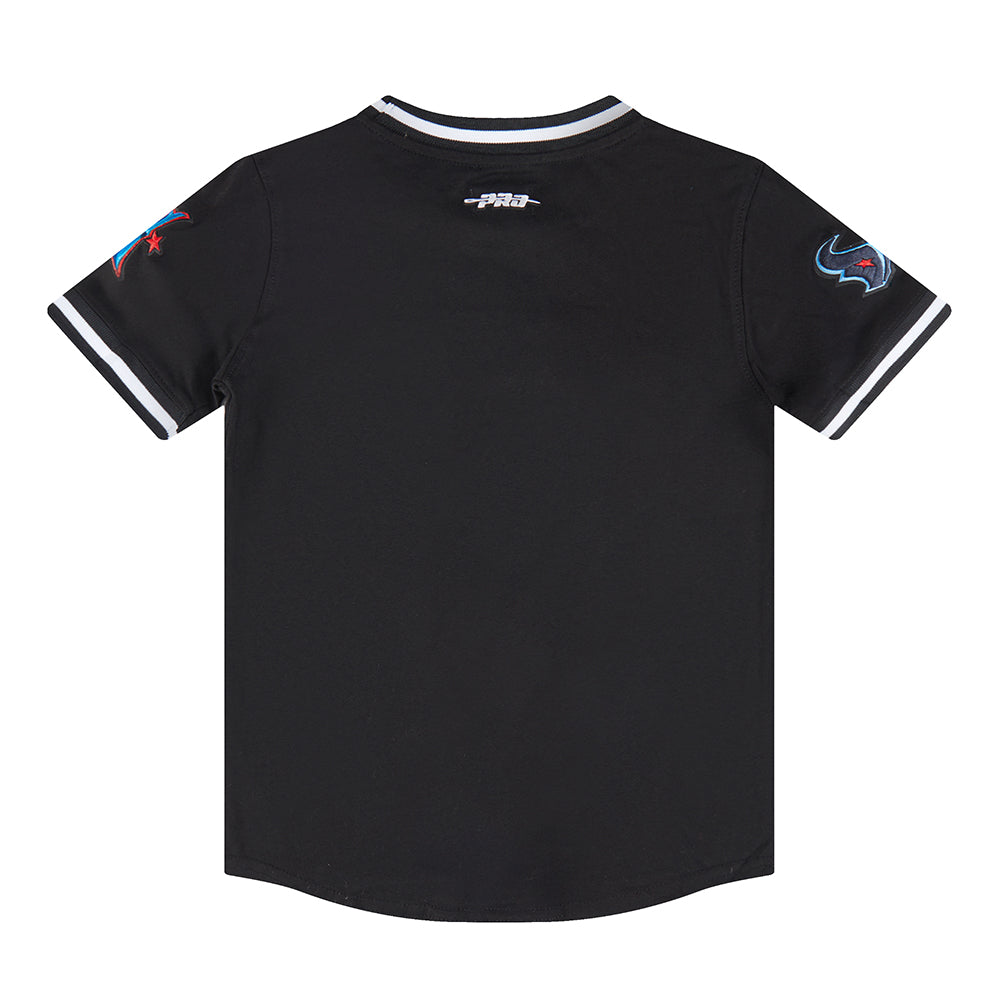 NFL HOUSTON TEXANS CLASSIC LITTLE BOYS SHORT SLEEVE STRIPED RIB TEE (BLACK) - Image 4