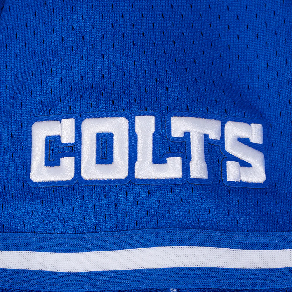 NFL INDIANAPOLIS COLTS SCRIPT TAIL MEN'S MESH BUTTON DOWN SHIRT (ROYAL BLUE) - Image 5