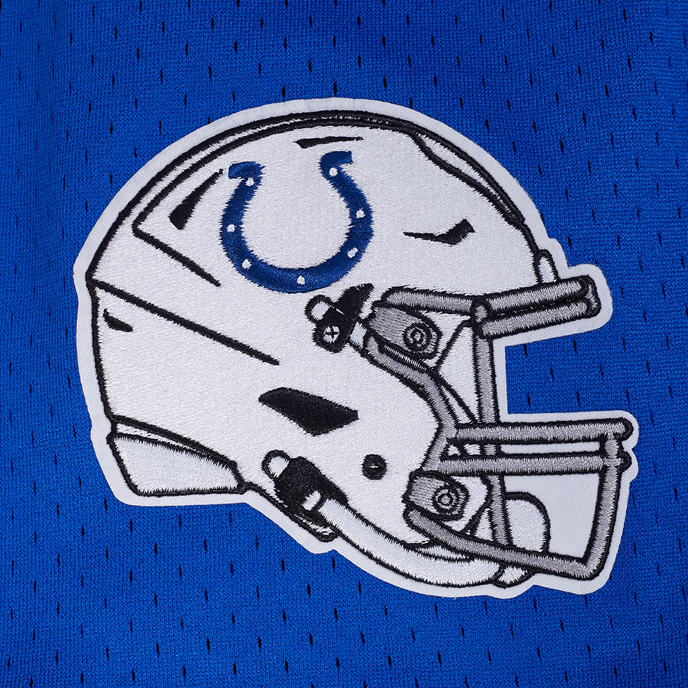 NFL INDIANAPOLIS COLTS SCRIPT TAIL MEN'S MESH BUTTON DOWN SHIRT (ROYAL BLUE) - Image 6