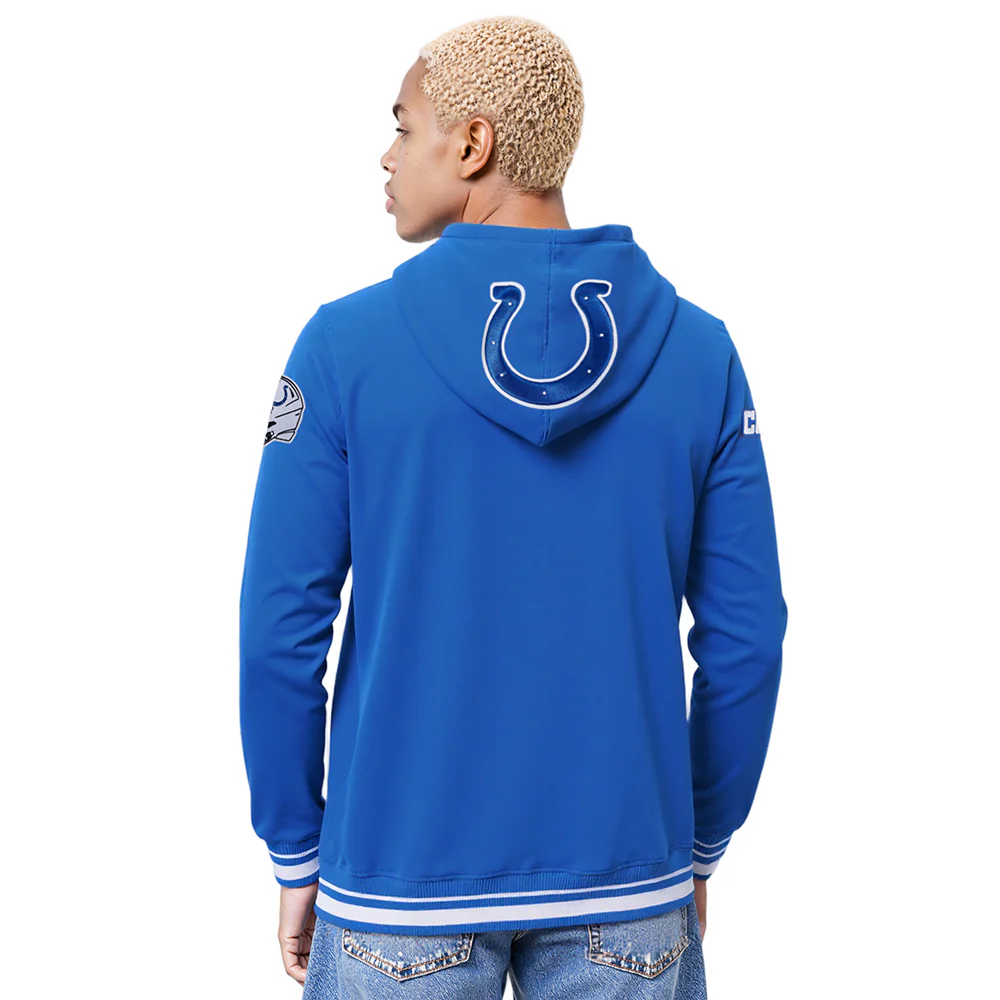 NFL INDIANAPOLIS COLTS SCRIPT TAIL MEN'S RIB FLC PO HOODIE (ROYAL BLUE) - Image 12