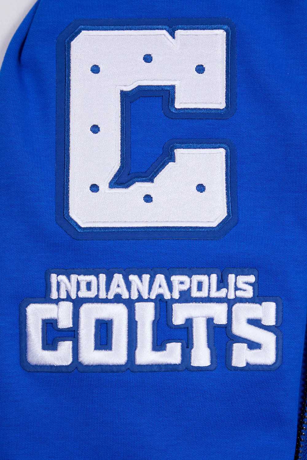 NFL INDIANAPOLIS COLTS CLASSIC CHENILLE ZIP HOODIE (ROYAL BLUE) - Image 7