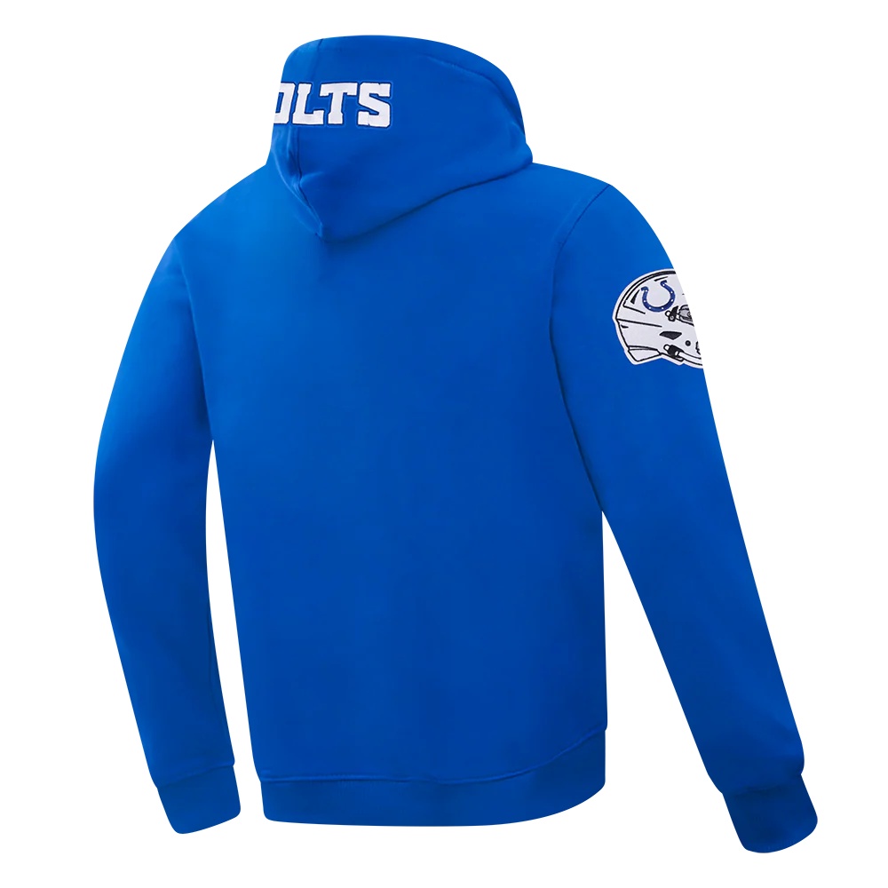 NFL INDIANAPOLIS COLTS OLD ENGLISH MEN'S PO HOODIE (ROYAL BLUE) - Image 6