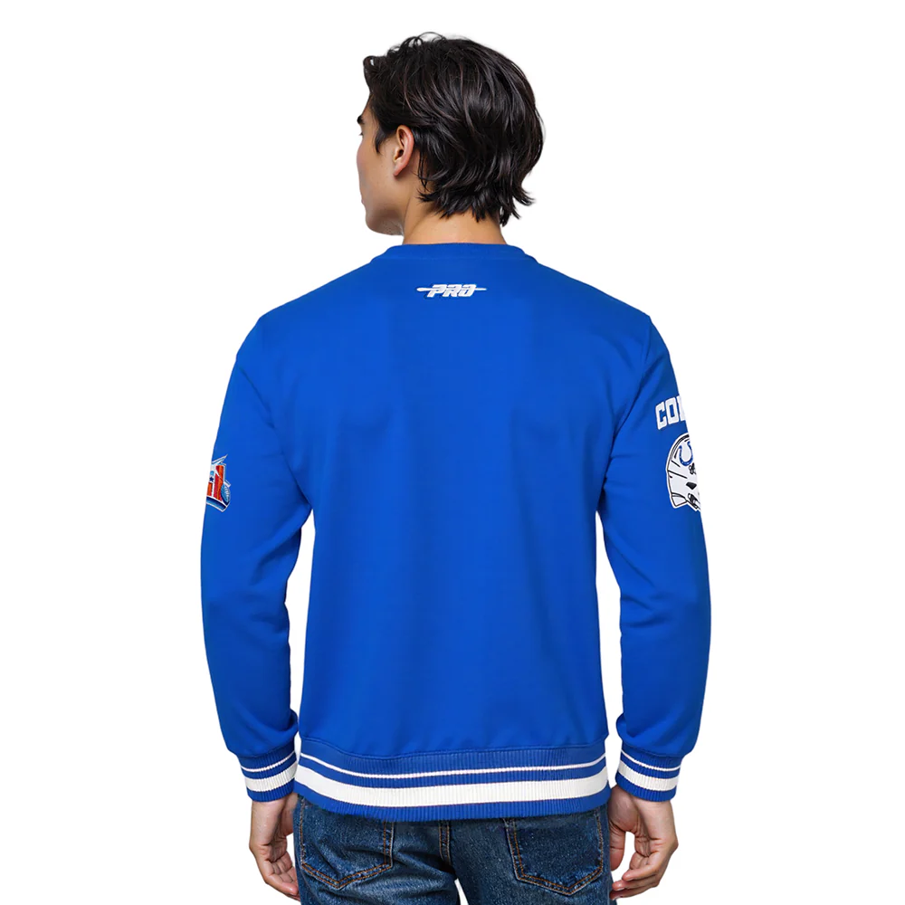 NFL INDIANAPOLIS COLTS MASHUP MEN'S RIB CREWNECK (ROYAL BLUE) - Image 2