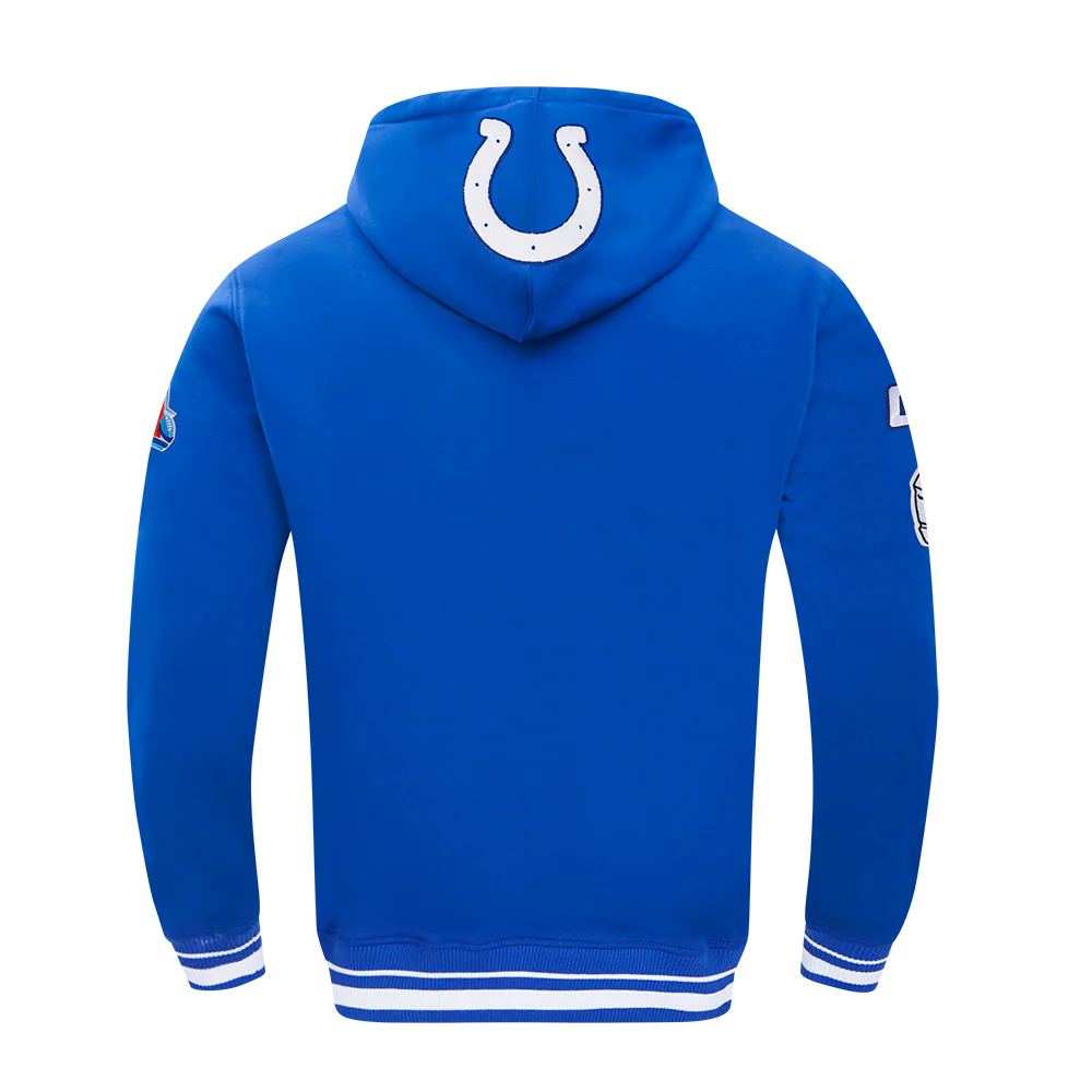 NFL INDIANAPOLIS COLTS MASHUP MEN'S RIB PO HOODIE (ROYAL BLUE) - Image 3