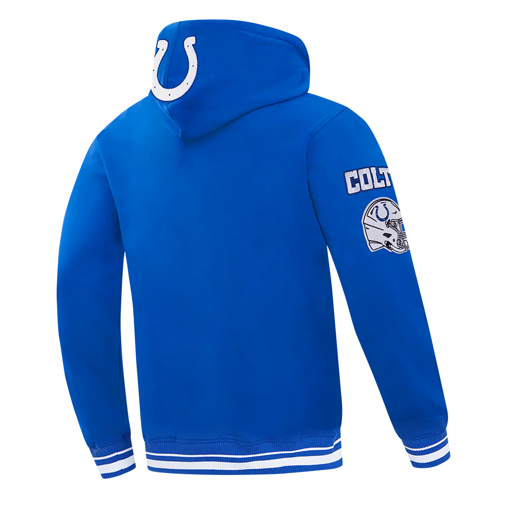 NFL INDIANAPOLIS COLTS MASHUP MEN'S RIB PO HOODIE (ROYAL BLUE) - Image 4