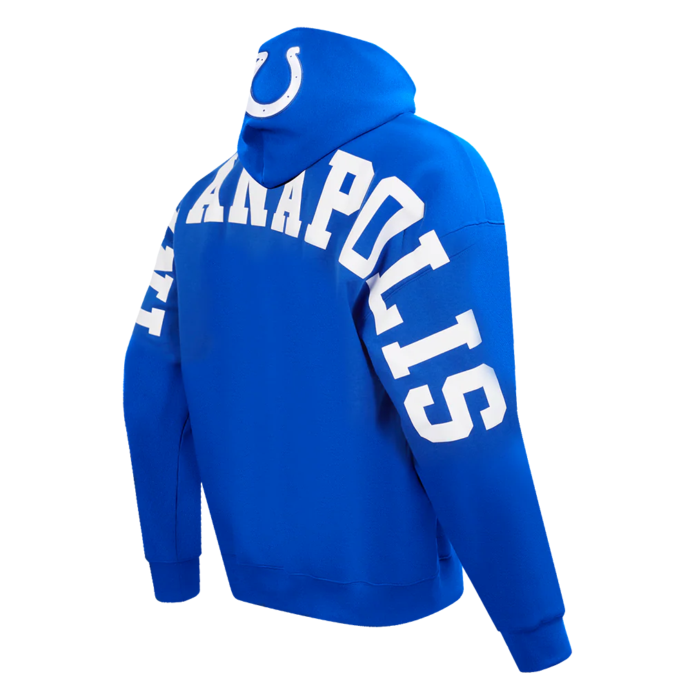NFL INDIANAPOLIS COLTS WINGSPAN MEN'S DROP SHOULDER FLC PO HOODIE (ROYAL BLUE) - Image 6